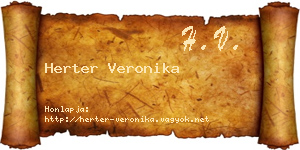 Herter Veronika névjegykártya